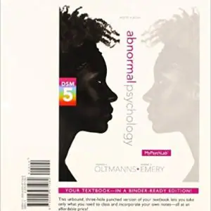 Test Bank for Abnormal Psychology 8th Edition By Thomas F. Oltmanns, Robert E. Emery ISBN 9780205997947